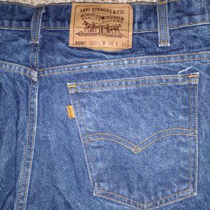 Levi's 505  Regular Fit Straight Leg Jeans Men's W36 L32 Made in U.S.A. Cotton